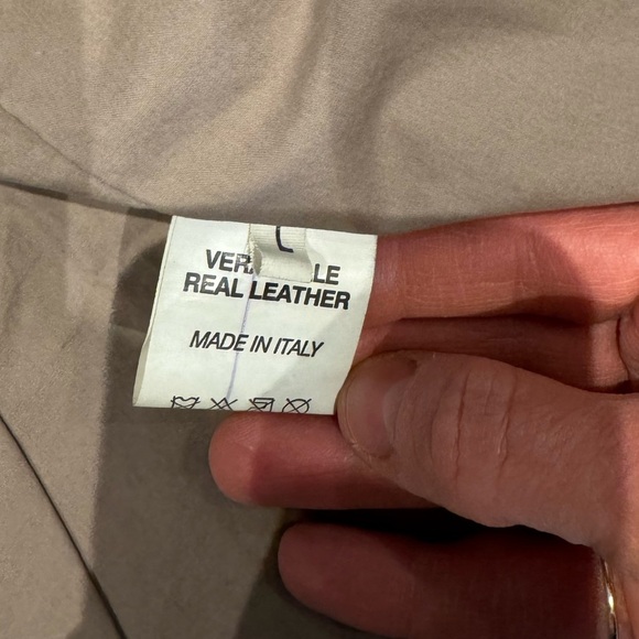 Light blue Leather Jacket FROM FLORENCE Sz L - Picture 6 of 7